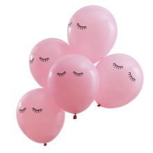 Ginger Ray Luftballons pink mit Schlafaugen