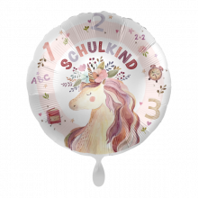 Folienballon Schulkind Einhorn