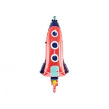 Folienballon Rakete rot-blau