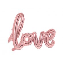 Schriftzug-Ballon Love rosè