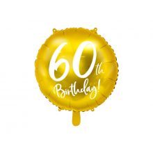 Folienballon 60th Birthday gold