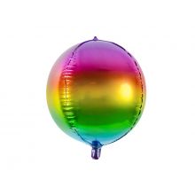 Folienballon Regenbogen bunt rund