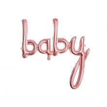 Schriftzug-Ballon Baby rosè
