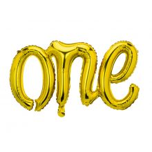 Folienballon Schriftzug One Gold
