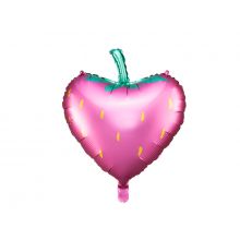 Folienballon Erdbeere pink