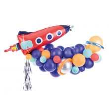Ballongirlande Weltraum mit Rakete