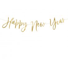 Schriftzug-Girlande Happy New Year gold