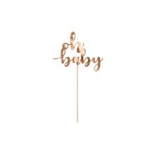 Cake Topper Oh Baby rosègold