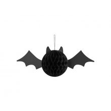 Wabenball Fledermaus schwarz