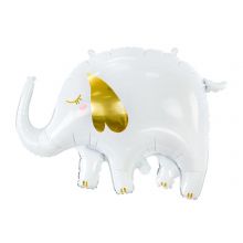 Folienballon Elefant weiß