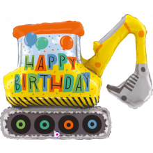 Folienballon Bagger Happy Birthday