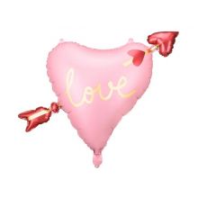Folienballon Herz Love mit Liebespfeil