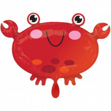Folienballon Krabbe rot