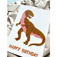 jungwiealt Postkarte Happy Birthday Dino