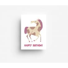 jungwiealt Postkarte Happy Birthday Pferd