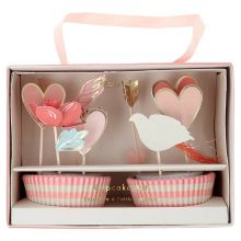 Meri Meri Love Bird Valentins Cupcake Set