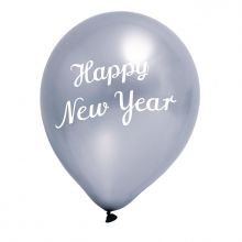 Luftballon Krima & Isa "Happy New Year" silber
