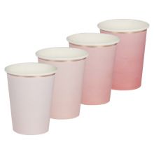 Ginger Ray Partybecher Rosa Ombré mit Goldrand