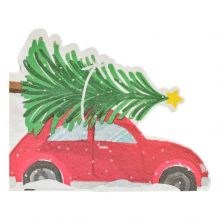 Ginger Ray Weihnachtsserviette Auto mit Tanne