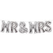 Folienballon-Set "Mr. & Mrs." silber
