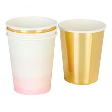 Talking Tables 12 Partybecher Rosa Ombre und Gold