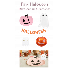 Deko-Set Pink Halloween für 6 Personen