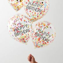 Ginger Ray Happy Birthday Konfetti Ballons bunt