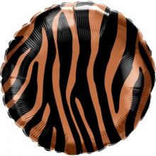 Folienballon Tiger-Muster rund