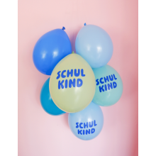 Tiny Day Luftballons Schulkind 6er Set Blau Mix